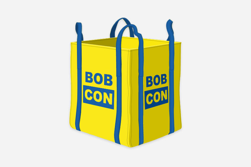 BobCon säckar med nytt material.
